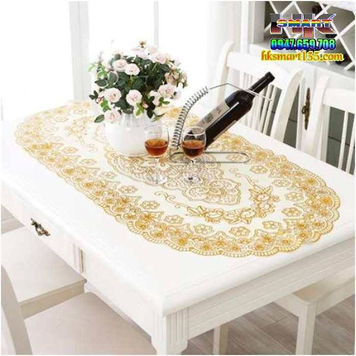 Khăn Trải Bàn 40x110cm Màu Vàng Chất Lượng Cao