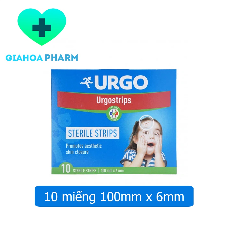 Miếng dán vô trùng thay chỉ khâu Urgo Strip / Urgostrips giúp đóng miệng vết thương, mổ (Đứt tay, chân, da, vết cắt nhỏ)