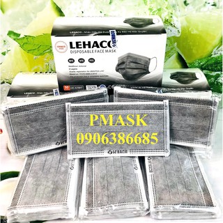 Khẩu trang y tế lehaco 4 lớp màu hồng trắng xanh xám kháng khuẩn 50 cái - ảnh sản phẩm 4