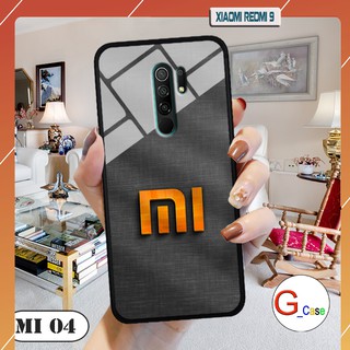 Ốp lưng Xiaomi Redmi 9 - lưng kính in logo hãng điện thoại