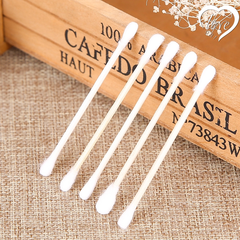 [Hàng mới về] Hộp 35 Tăm Bông Hai Đầu Kháng Khuẩn Dùng Một Lần Tiện Dụng