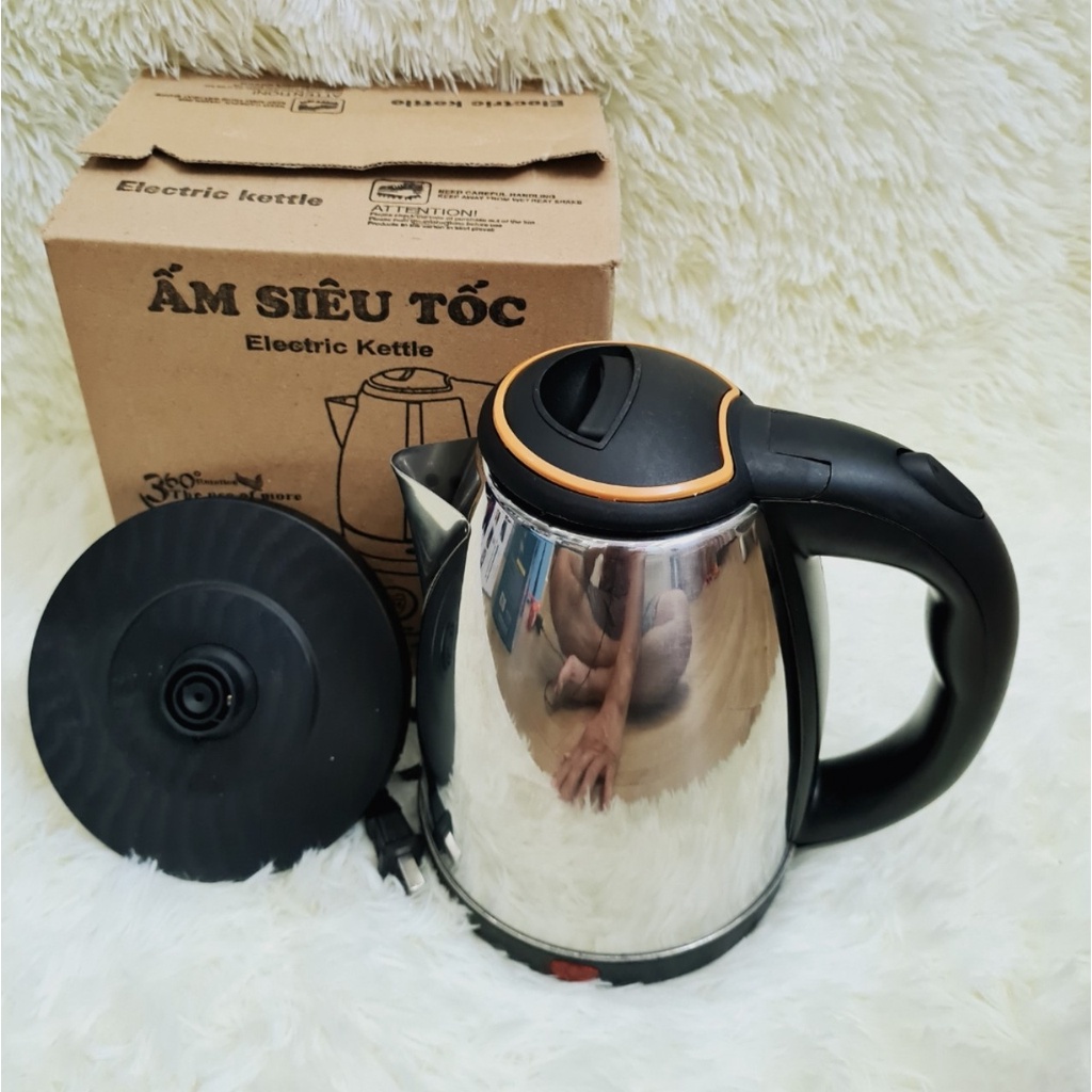 Ấm đun nước siêu tốc 1.8L - Kettle, tự ngắt, cách điện an toàn