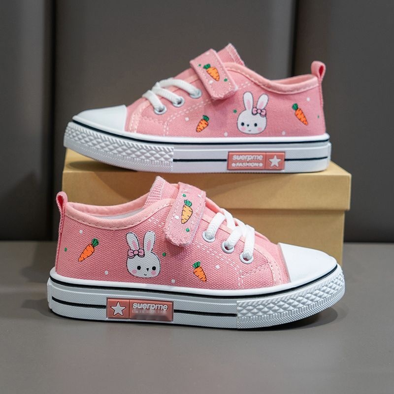 Giày Vải canvas Thoáng Khí Phong Cách Hàn Quốc Thời Trang Xuân Thu Mới 2022 Cho Bé Gái