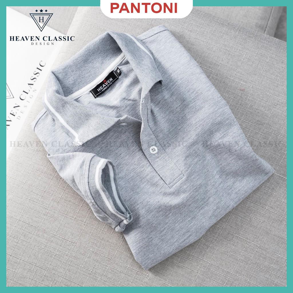 Áo phông nam ngắn tay cổ bẻ phối viền cao cấp : Kiểu dáng Hàn Quốc chất liệu cotton , co giãn 4 chiều
