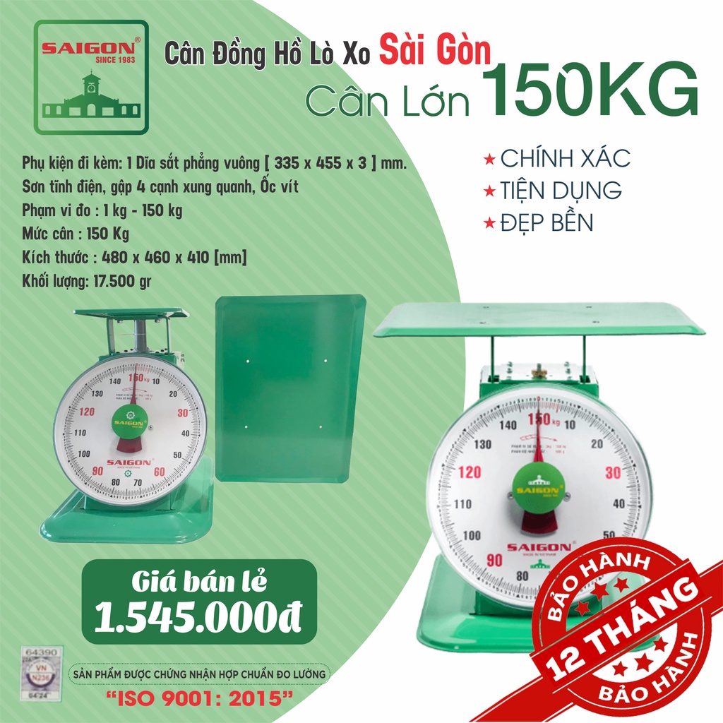 Cân 150 kg bảo hành 12 tháng