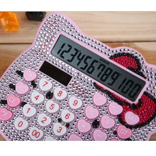 Máy tính tiền Hello Kitty size lớn đính đá cao cấp