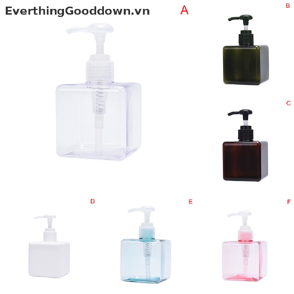 Everthinggooddown Chai Nhựa Rỗng Trong Suốt Đựng Dầu Gội Đầu