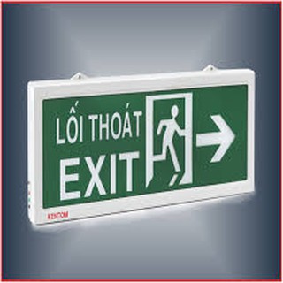 Đèn lối thoát Exit 2 mặt Kentom KT120 pin sạc