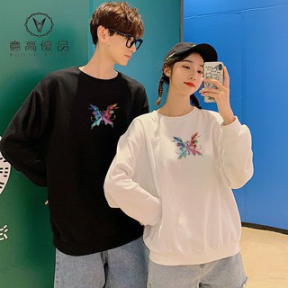 Áo nỉ đôi thu đông hình con bướm, áo nỉ sweater