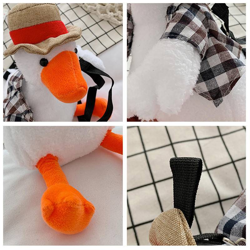 Túi Đeo Chéo Đựng Điện Thoại Hình Chú Vịt Nhồi Bông Đáng Yêu