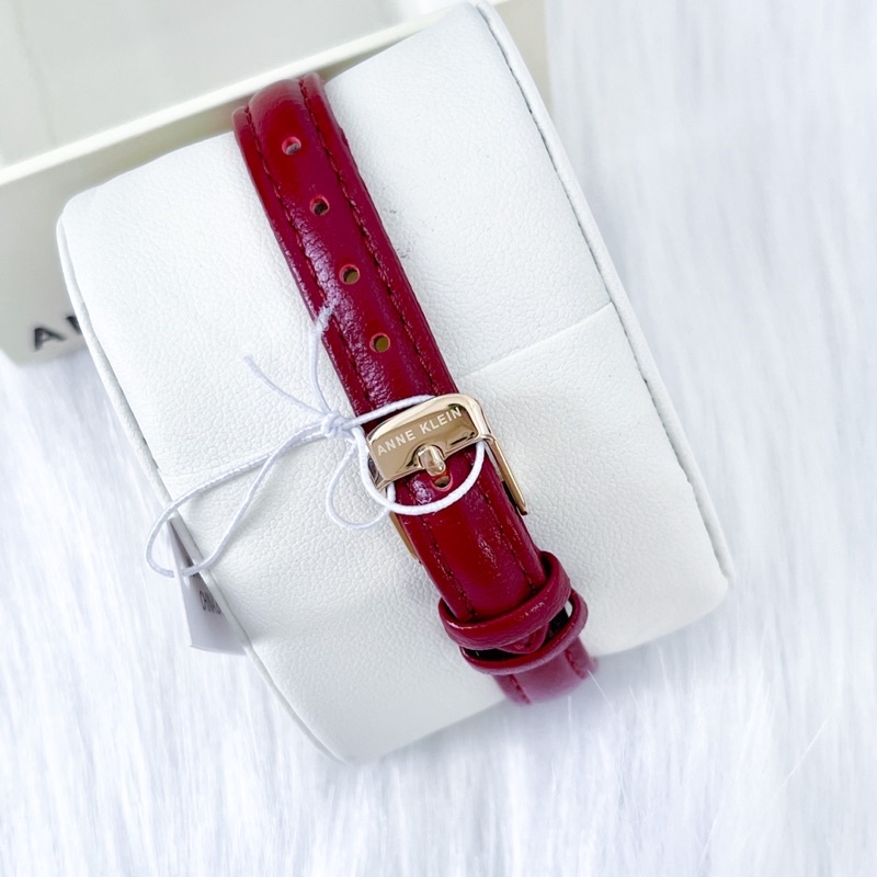 Đồng hồ nữ ANNE KLEIN model AK/2246CRRD dây da đỏ sang trọng