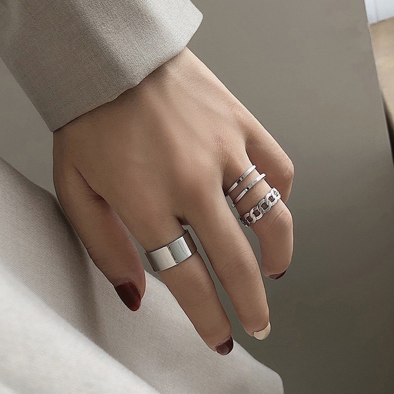 [ New] Set 3 nhẫn đeo tay UNISEX nam nữ phong cách swag Hàn Quốc