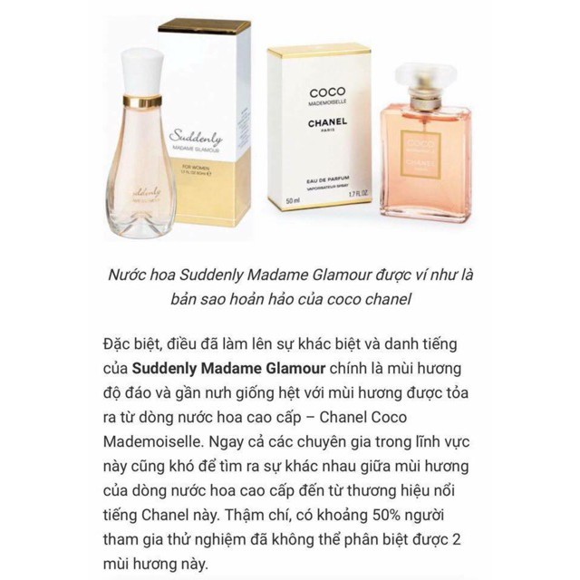 [AUTH] Nước hoa Suddenly Madame Glamour - Santa