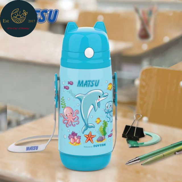 (NHỰA DUY TÂN) Bình nước Matsu cho bé 400ml có ống hút