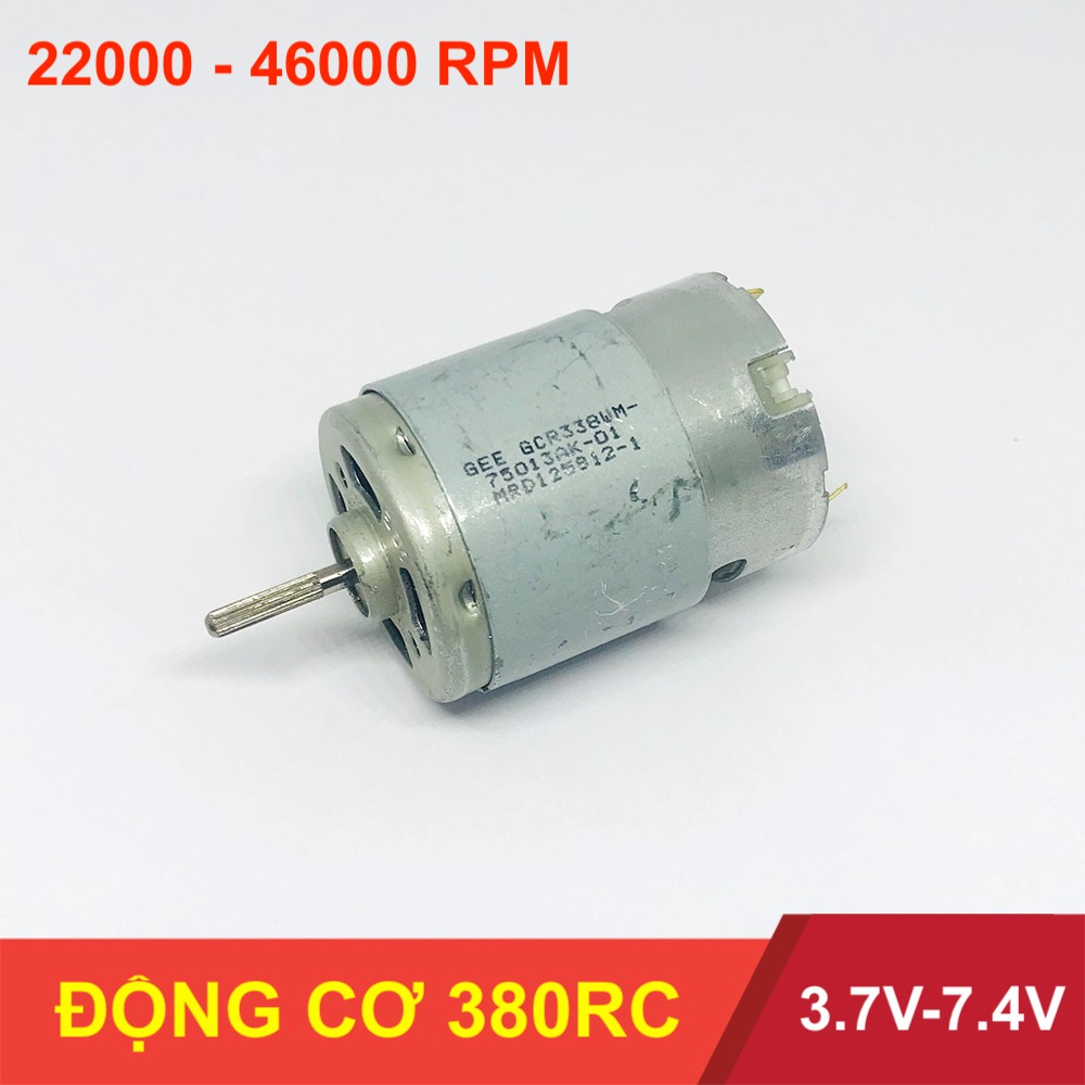 Động cơ motor mini 380 RC công suất cao - DC3.7V-7.4V - 22000-46000rpm - LK0019