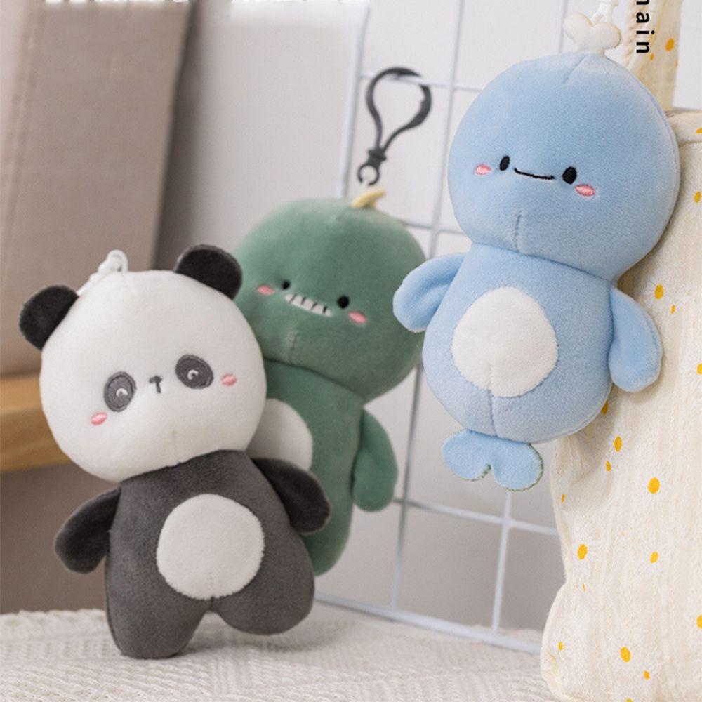 DARNELL Móc Khóa Hình Sư Tử / Gấu Trúc / Cá Voi Nhồi Bông Dễ Thương