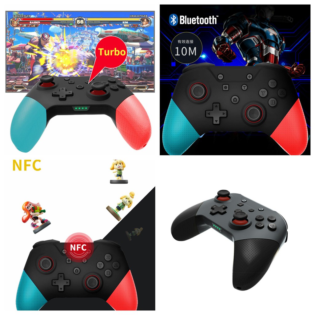 Tay cầm chơi game không dây SP5246 Pro controller wireless NS Nintendo Switch / Lite / PC steam