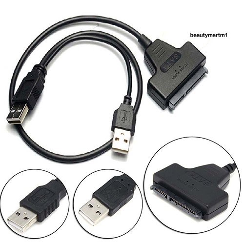 Cáp Chuyển Đổi Usb 2.0 Sang 2.5inch 22 7 + 15 Ata Sata 2.0 Hdd / Ssd | BigBuy360 - bigbuy360.vn
