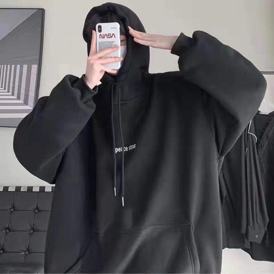 M-5XL áo hoodie nam trang hàn áo hoodie mũ quốc bigsize áo hoodie unisex form rộng
