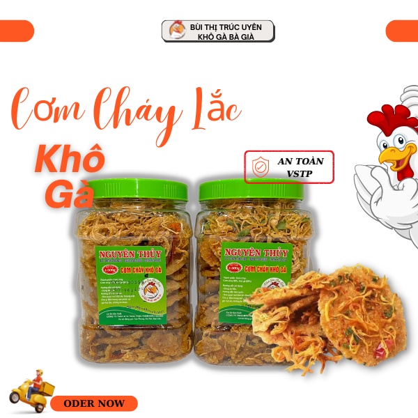 Cơm Cháy Khô Gà - 2 Hộp 1000 Gram | Bà Già Khô Gà