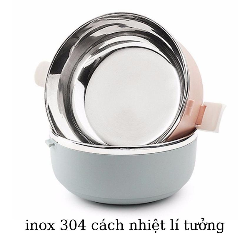 Cà Mèn Giữ Nhiệt Có Tay Cầm Chất Liệu Nhựa Lúa Mạch Gọn Nhẹ 4 Tầng Cặp Lồng Giữ Nhiệt Lõi Inox 304 Chống Gỉ Kotic_shop