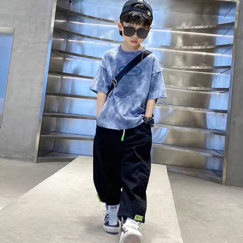 Áo Thun Tay Ngắn Họa Tiết Màu Loang Thời Trang Mùa Hè Cho Bé Trai 4 Ngày