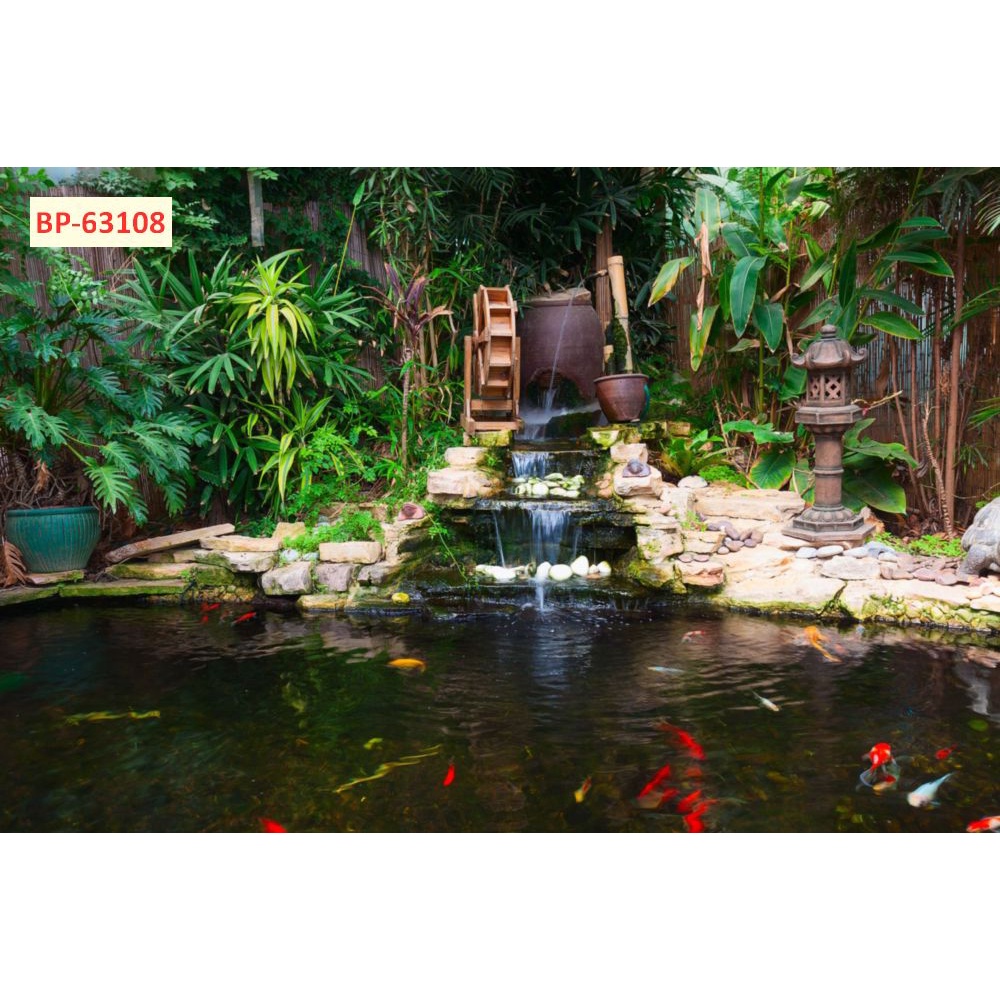 Tranh dán tường 3d thác nước thiên nhiên, quang cảnh thoáng đãng tạo cảm giác thư thái hoà mình với thiên nhiên