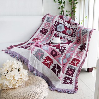 Thảm khăn phủ sofa, trải sàn rẻ đẹp phong cách Boho Vintage