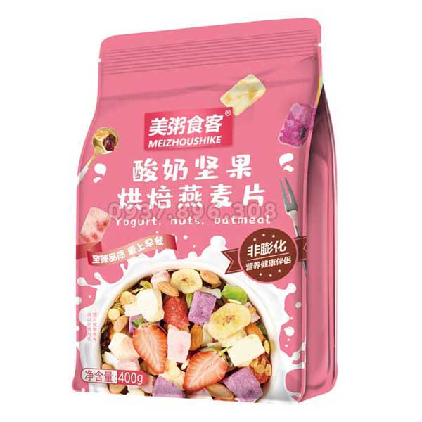 Ngũ Cốc Dinh Dưỡng Sữa Chua Ăn Kiêng Tăng Giảm Cân Mix Hạt Và Trái Cây Yogurt Nuts Oatmeal - 400g