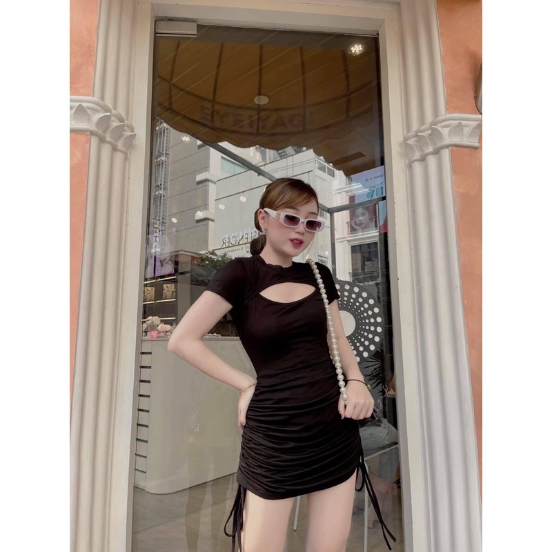 Đầm Ôm Body Rút Dây Khoét Ngực Nữ Tính D80 - 25 STore