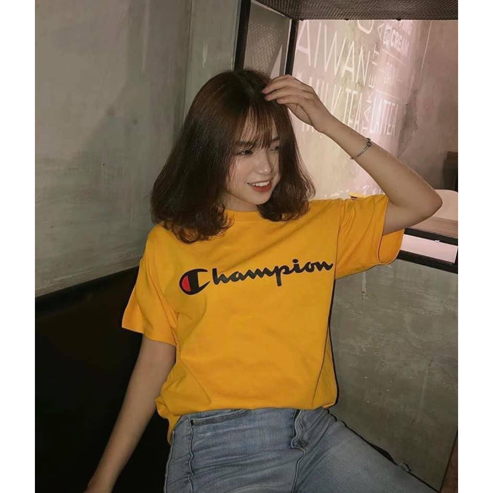 ÁO THUN CHAMPION TRẮNG STREETWEAR UNISEX - ÁO THUN TAY LỠ - ÁO THUN NAM - ÁO PHÔNG NAM - ÁO THUN UINISEX - ÁO OVERSIZE | BigBuy360 - bigbuy360.vn