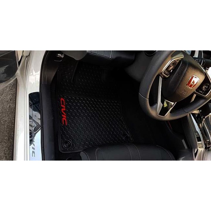 Thảm sàn, lót sàn cao su 3D cho #Honda Civic 2016-2021( hàng cao cấp)