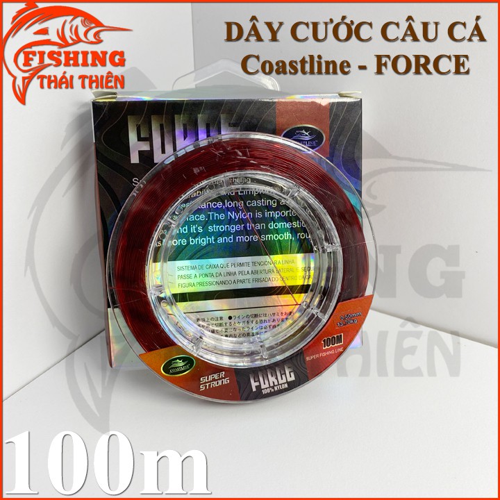 Dây cước câu cá Coastline Force cuộn 100m nhiều kích thước