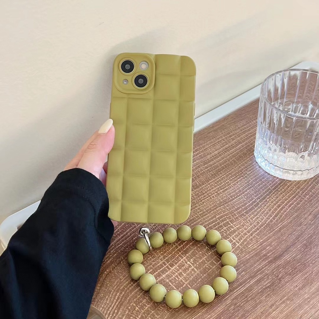 Ốp Điện Thoại Hình Vuông Màu Xanh Matcha Thời Trang Cho Iphone 14 pro max 14 PLUS 14 13 pro max 12 pro max 11 pro max