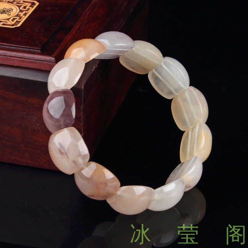 Bingyingge Vòng Đeo Tay Bingyingge Bằng Đá Tự Nhiên Nhiều Màu Sắc Thắt Nút Cao Hàng Tay Cho Nữ