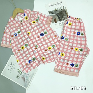 Bộ Pijama đồ ngủ cộc lửng lụa mango cổ tiểu thư