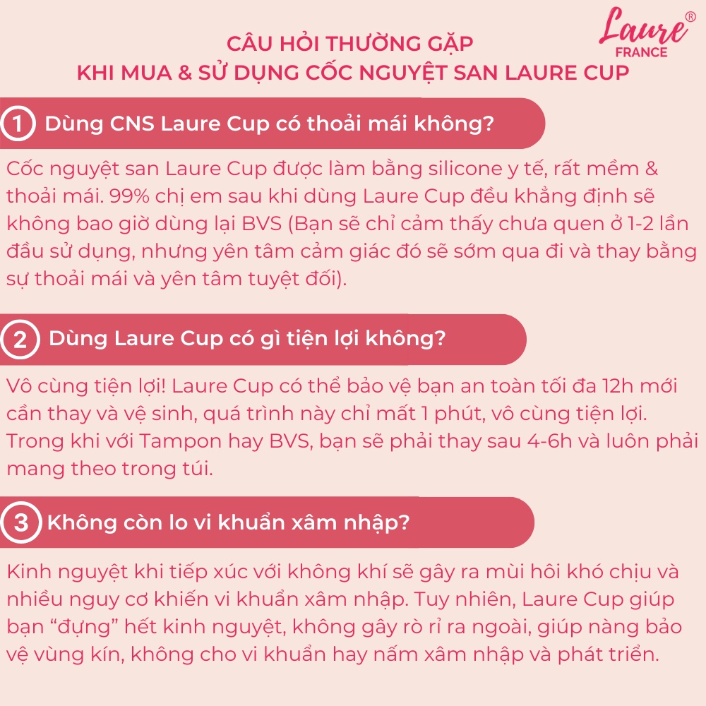 Cốc nguyệt san Laure Cup chính hãng