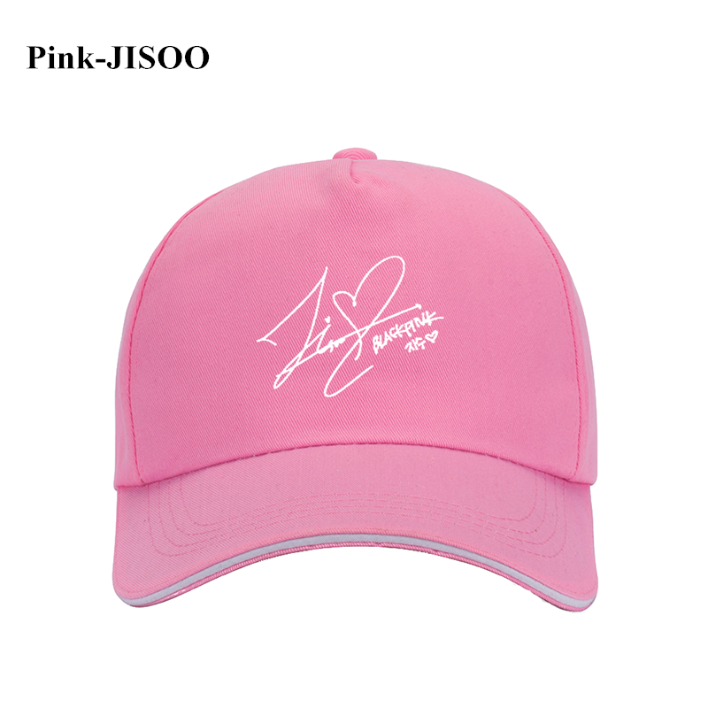 Mũ Lưỡi Trai Màu Trơn In Chữ Ký Nhóm Nhạc BLACKPINK