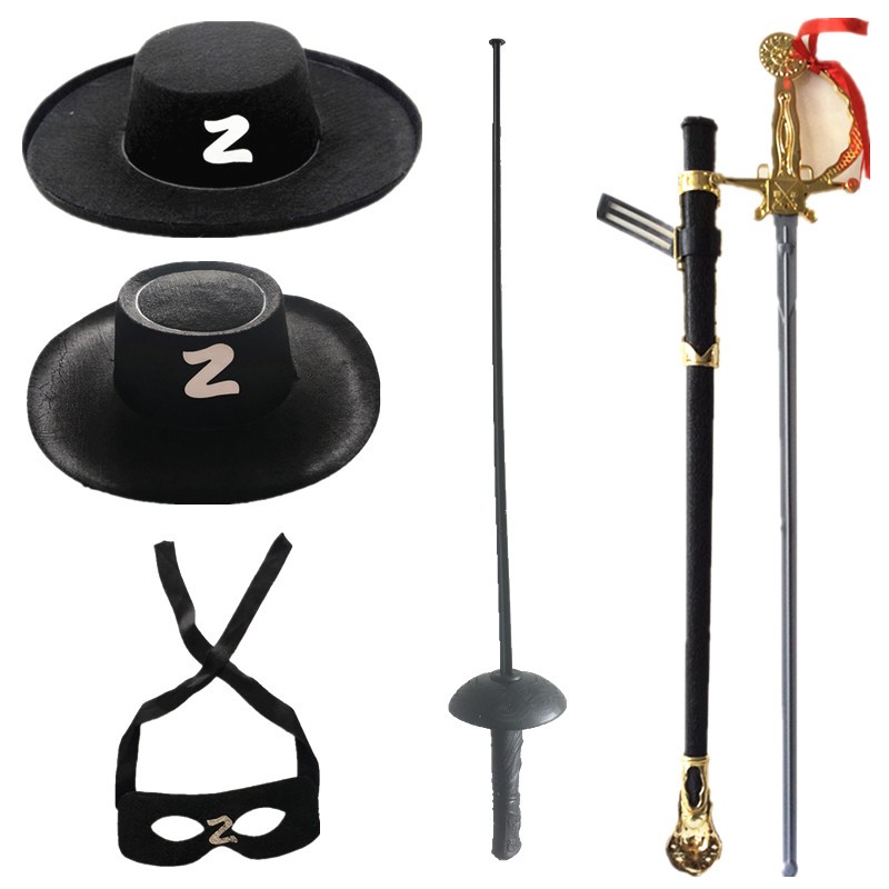 Mặt Nạ Hóa Trang Halloween Hình Kiếm Zorro Độc Đáo