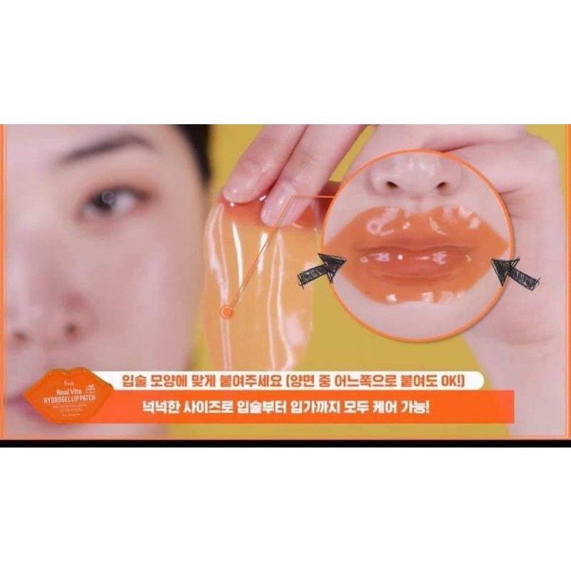 Mặt nạ môi Pretti Real Vita Hydrogel Lip patch Hàn Quốc ( hộp 30 miếng )