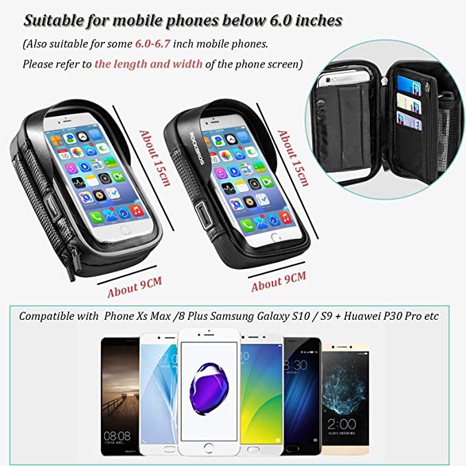 ROCKBROS Túi Đựng Điện Thoại Chống Nước Cho Xe Đạp Xe Máy