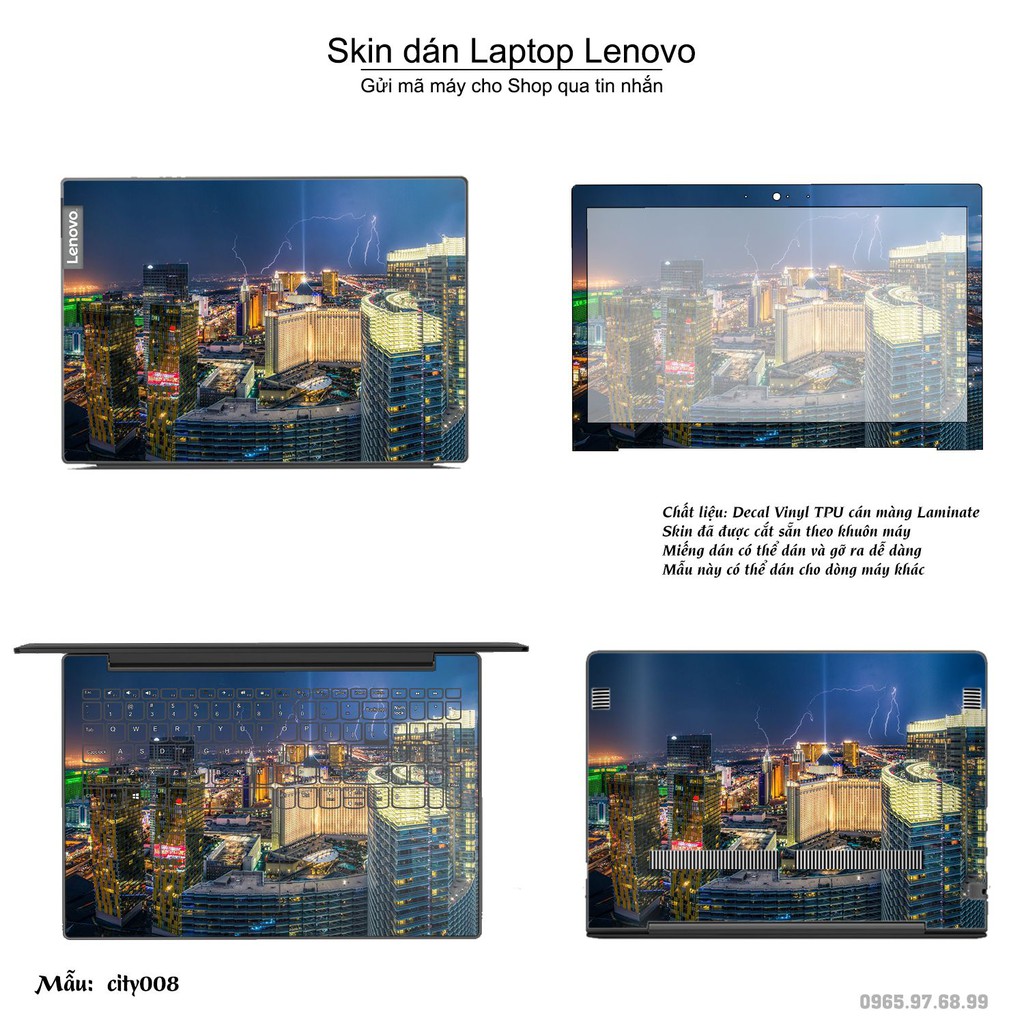 Skin dán Laptop Lenovo in hình thành phố _nhiều mẫu 2 (inbox mã máy cho Shop)