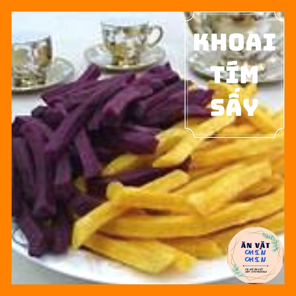 Khoai lang tím sợi sấy giòn lon 300g, giòn rụm, thơm ngọt - ĂN VẶT CHIN CHIN. | BigBuy360 - bigbuy360.vn