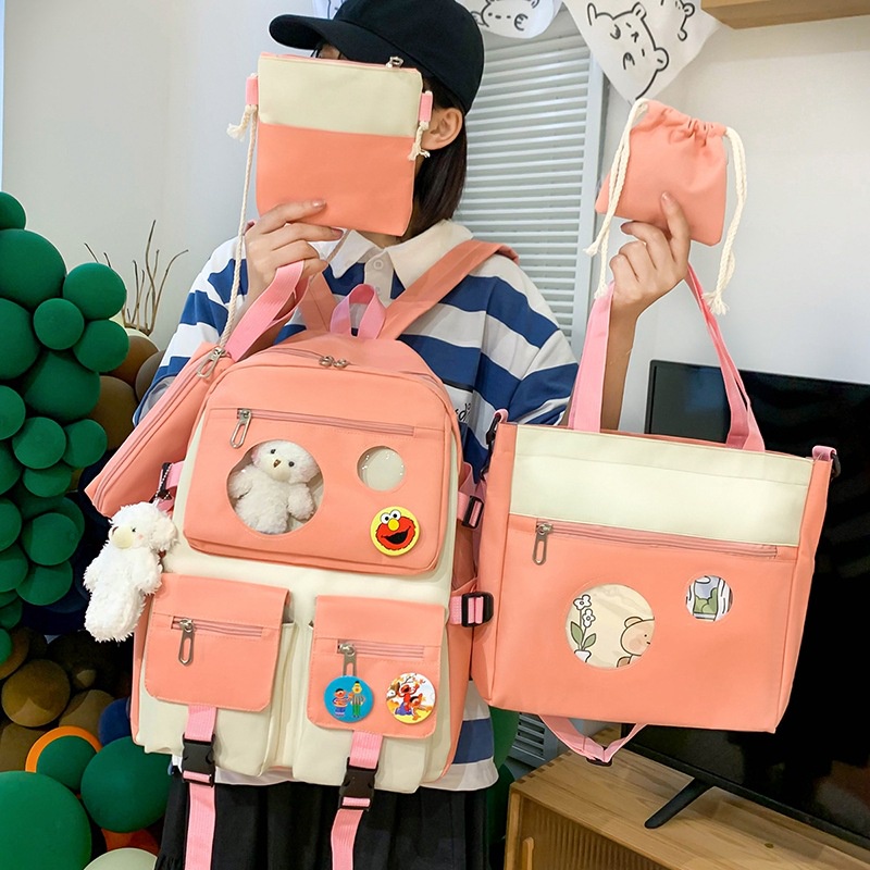 Combo Balo 4 Món Đi Học Bear 2 Khóa