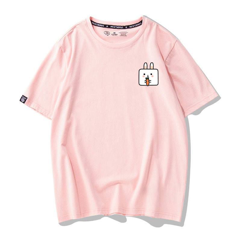 [Hàng Xịn, Gía Tốt] Áo Phông Thun Nữ Tay Ngắn Icon Họa Tiết Thỏ Hàn Quốc - Unisex - Cotton - Mã AT025