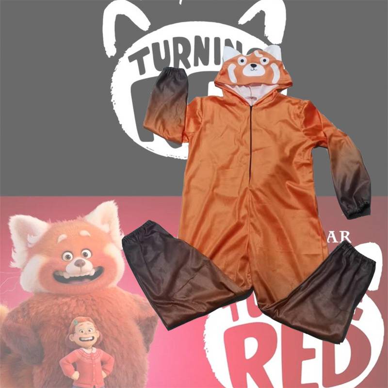 Bộ Đồ Hóa Trang Gấu Trúc Đỏ Dành Cho Bé Trai Gái Dịp Halloween