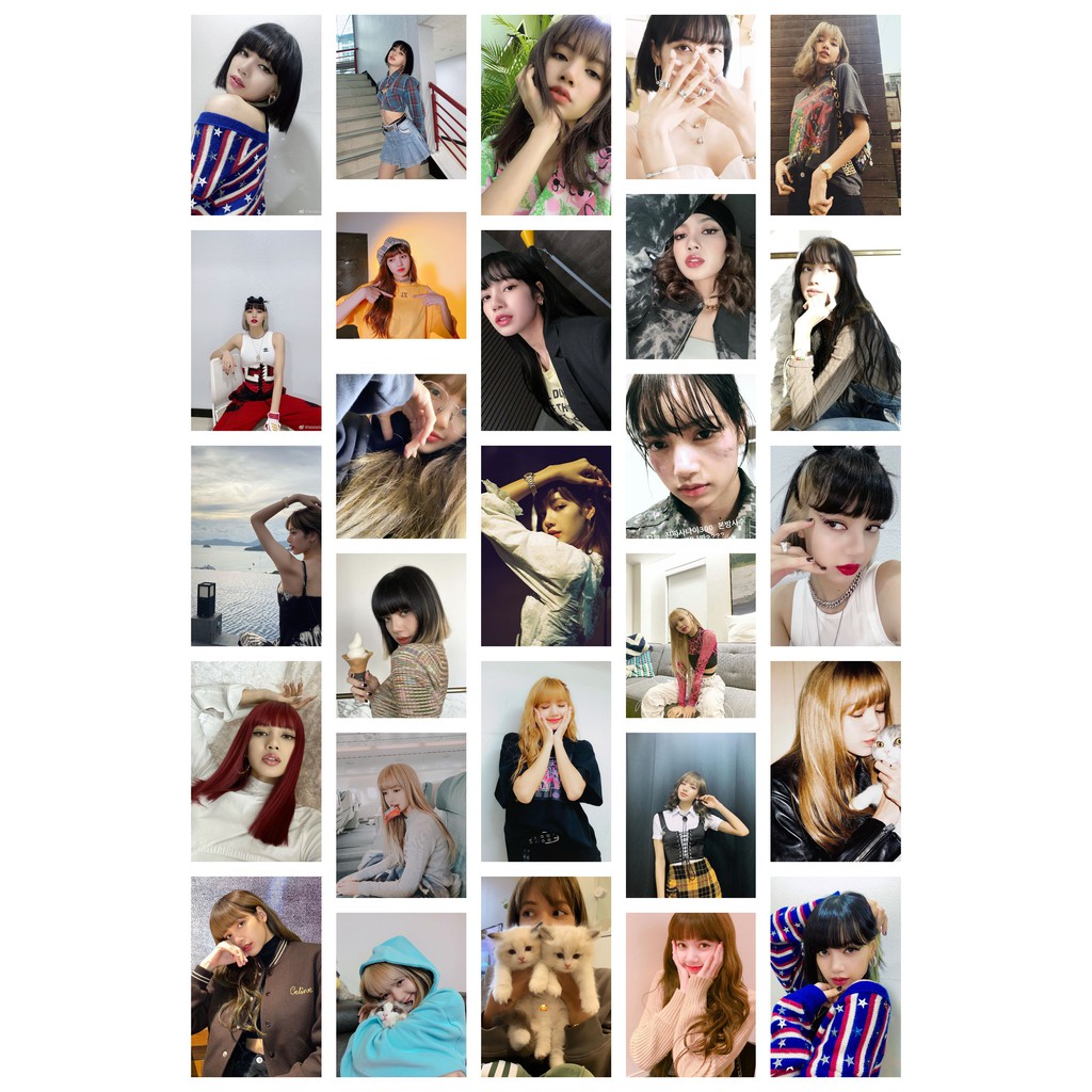 Lomo card 99 ảnh thành viên BLACKPINK Lisa - Instagram selca