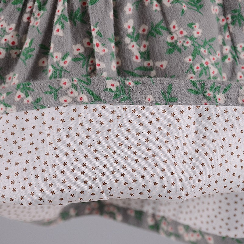 Đầm dài tay  in hoa cho bé gái đáng yêu cho bé 0-4 tuổi