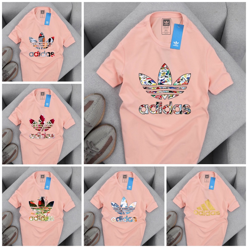 Sale 50% áo thun adidas màu hồng xuất dư hàng vnxk full size 43kg - 95kg