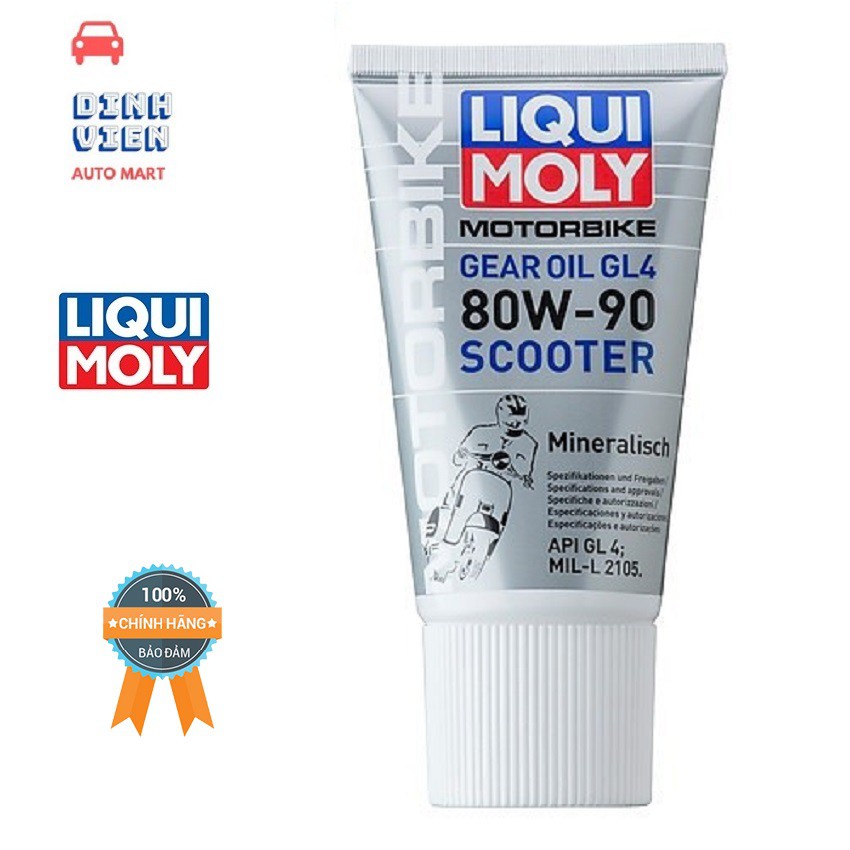 NHỚT HỘP SỐ XE GA LIQUI MOLY 80W90 1680 – 150ML  khả năng chịu áp lực, chống mài mòn cực tốt, bảo vệ tối ưu.